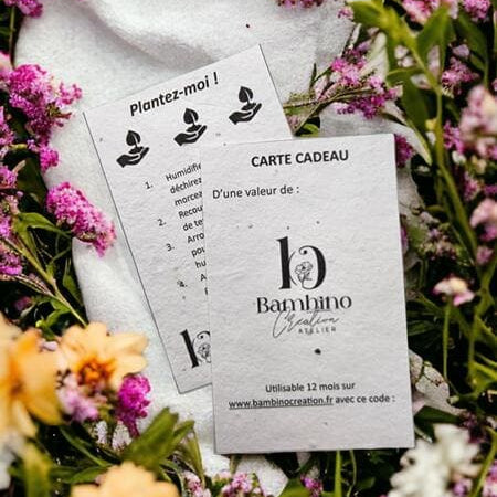 carte cadeau à planter bambino création